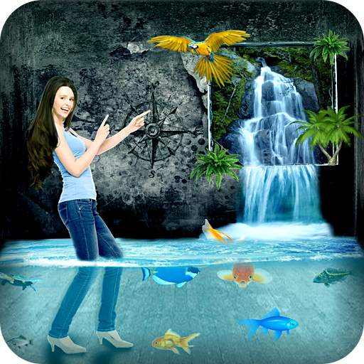 Waterfall Photo Frames - dp pic blur effect editor 6.0