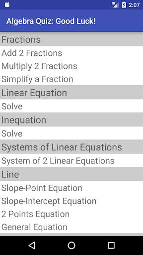 Algebra Quiz скриншот 1