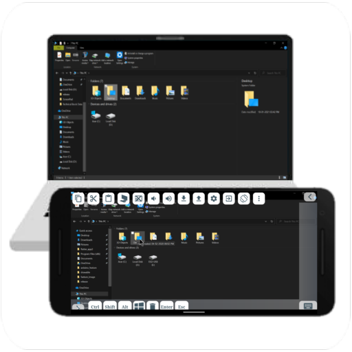 Remote Desktop, Keyboard, Track-pad : ScreenPad. icon