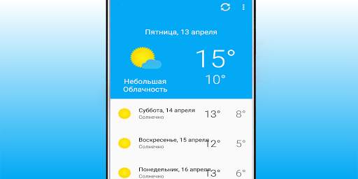 Прогноз погоды скриншот 2