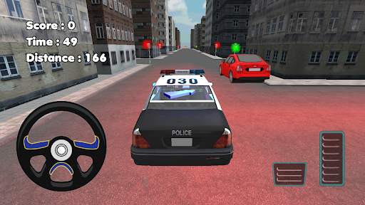 Gerçek 3D Polis Arabası Oyunu screenshot 1
