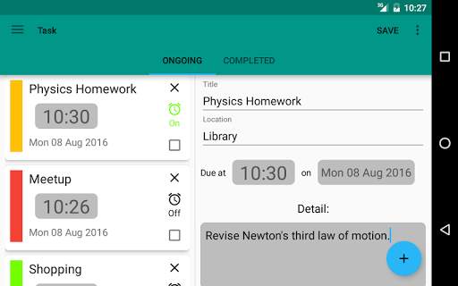Schedule screenshot 9