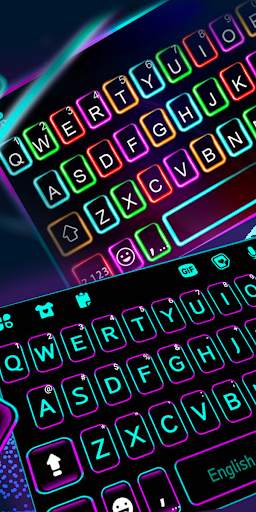 RGB Neon HD Keyboard Background screenshot 1
