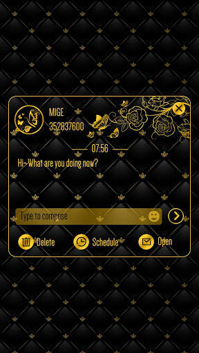 GO SMS BLACK GOLD THEME screenshot 4