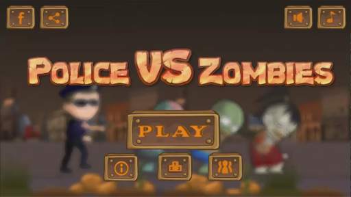 Polis VS Zombies-Game Zombie Menembak yang Adiktif screenshot 1