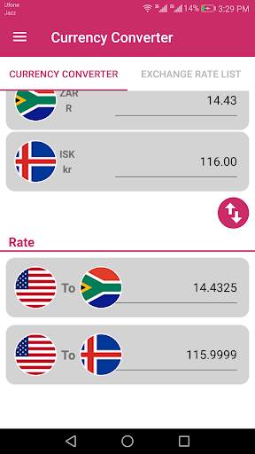 US Dollar To South African Rand and ISK Converter screenshot 3