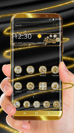 Gold Nacre Launcher Theme screenshot 1