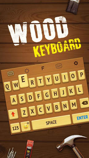 Wood Keyboard Theme FREE screenshot 1