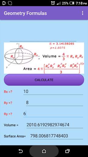 geometry formulas volume formula area & calculate screenshot 5