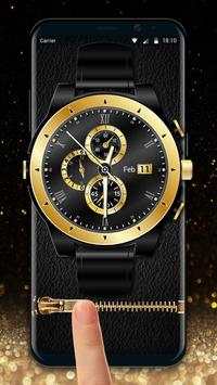Golden clock lock screen screenshot 1