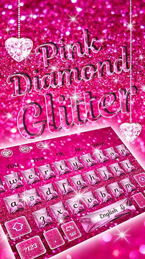 Princess SMS Pink Diamond Keyboard screenshot 2