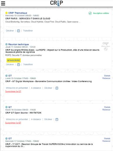 Réseau social CRIP screenshot 6