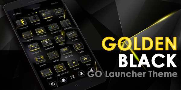 Golden Black Go Launcher Theme screenshot 6