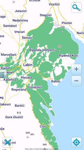 Map of Croatia offline screenshot 2
