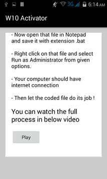 Activator for Win10 or Windows 10 скриншот 2