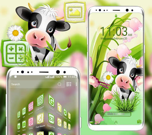 Cartoon Cow Launcher Theme screenshot 5