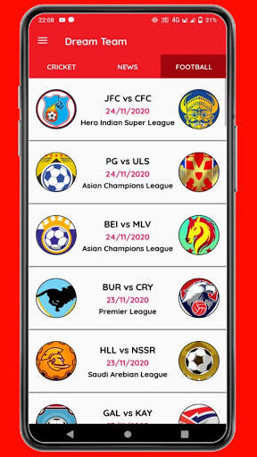 Dream Team - Cricket and Football Prediction Tips screenshot 2