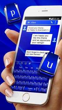 Classic Silver Blue Keyboard Theme screenshot 2