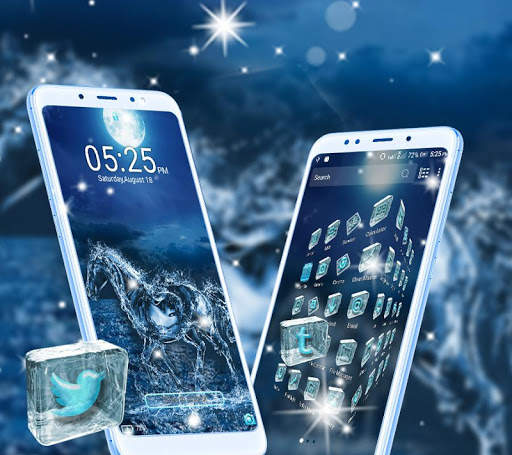 Blue Ice Horse Launcher Theme screenshot 5