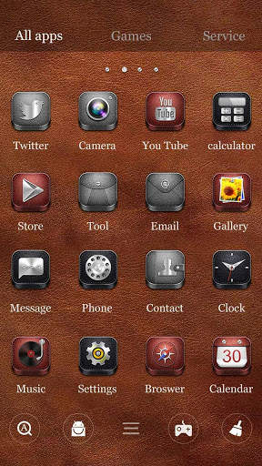 (FREE) Leather Era GO Launcher Theme screenshot 2