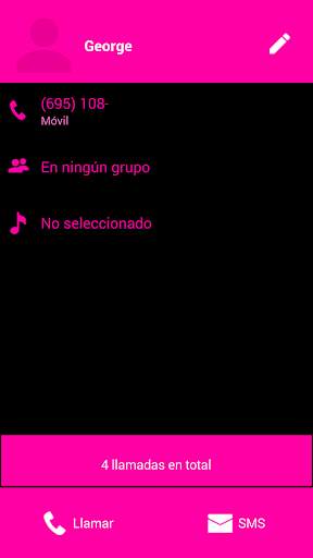 THEME MATERIAL PINK BLACK EXDIALER screenshot 3