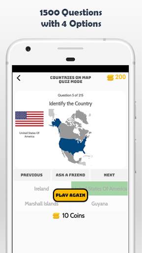 World GK Quiz Game - Flags Maps Currency Geography screenshot 2