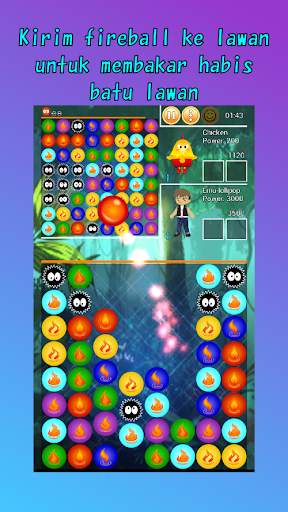Fire Block Battle - tipe baru puyopuyo puzzle screenshot 2
