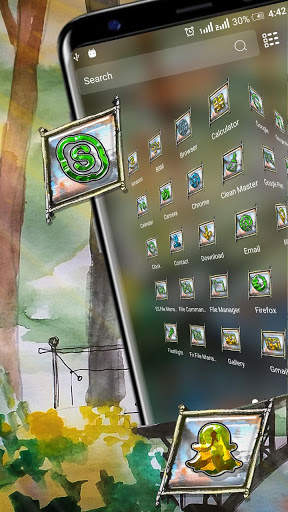 Garden Painting Launcher Theme screenshot 3
