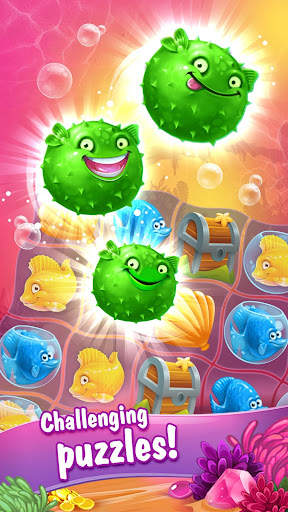 Mermaid-puzzle match-3 tesoros 11 تصوير الشاشة