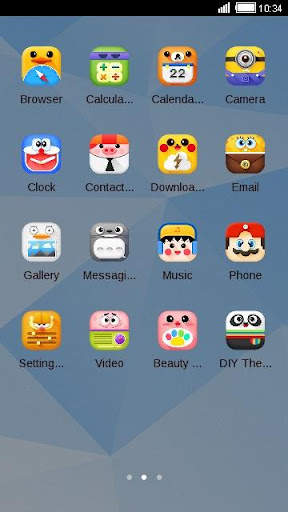 Comic theme: Cute cartoon comic story C launcher screenshot 3