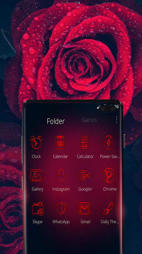 Glamorous Red Rose Launcher screenshot 3