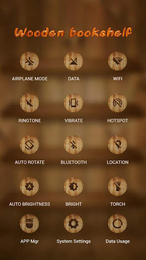 Wooden Bookshelf APUS Launcher theme screenshot 3