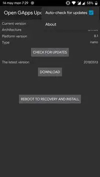 Open GApps Updater [ROOT] screenshot 2