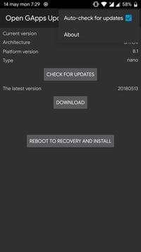 Open GApps Updater [ROOT] screenshot 2