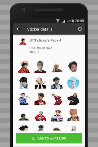 BTS K-pop Stickers For WhatsApp-WAstickerApps screenshot 6