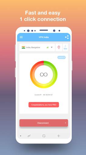 VPN India - get free Indian IP screenshot 1