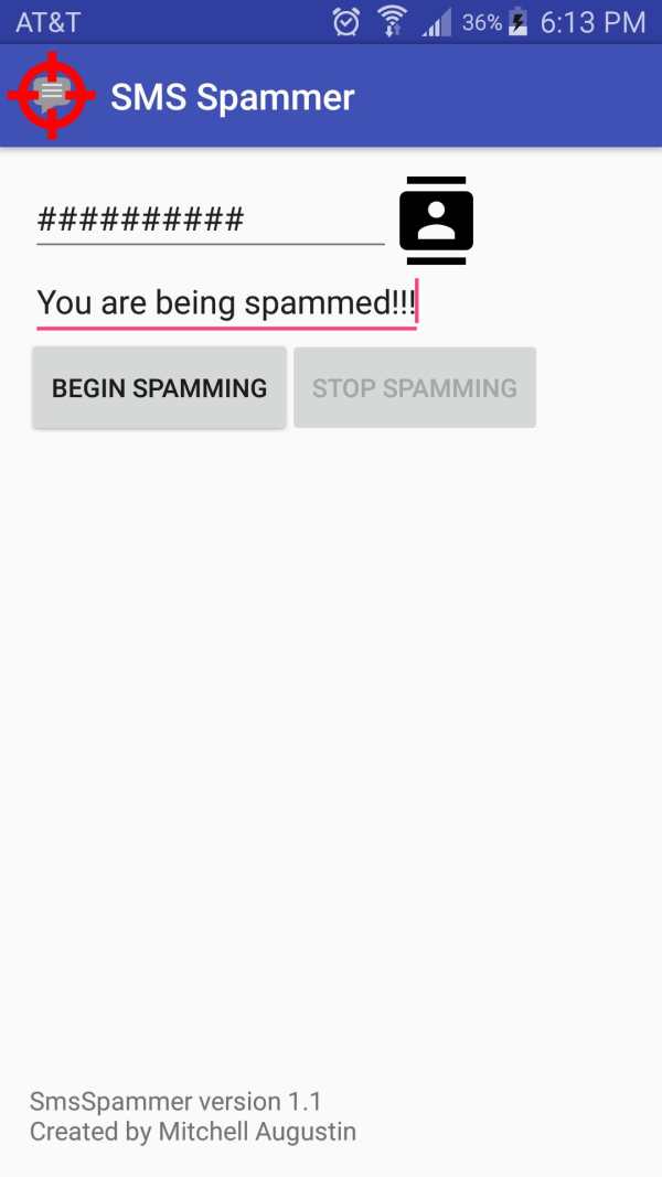 SMS Spammer screenshot 1
