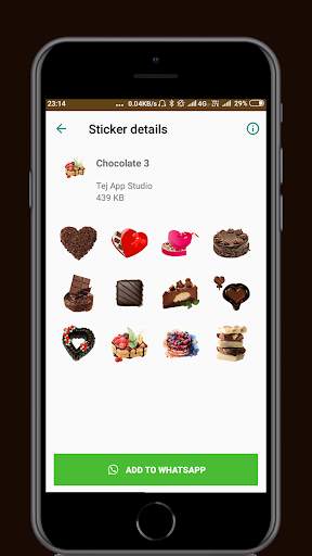 Chocolate Sticker Pack for whatsapp screenshot 6