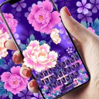 Purple Flower keyboard on 9Apps