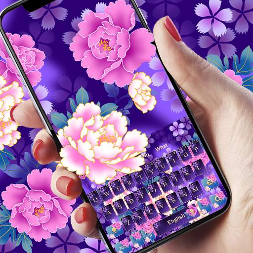 Purple Flower keyboard 10001001