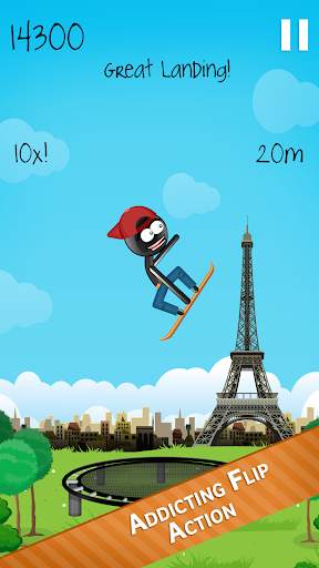 Stickman Trampoline FREE Backflip Jump Flip Master screenshot 7