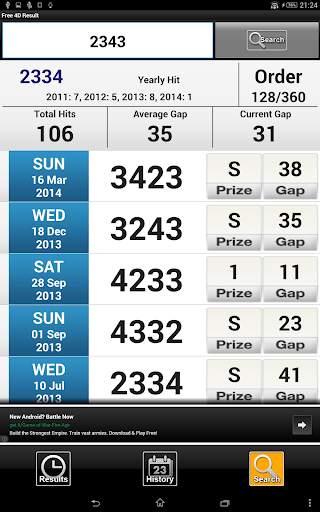 Free SG 4D Result screenshot 6