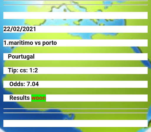 BET WORLD CORRECT SCORE screenshot 1