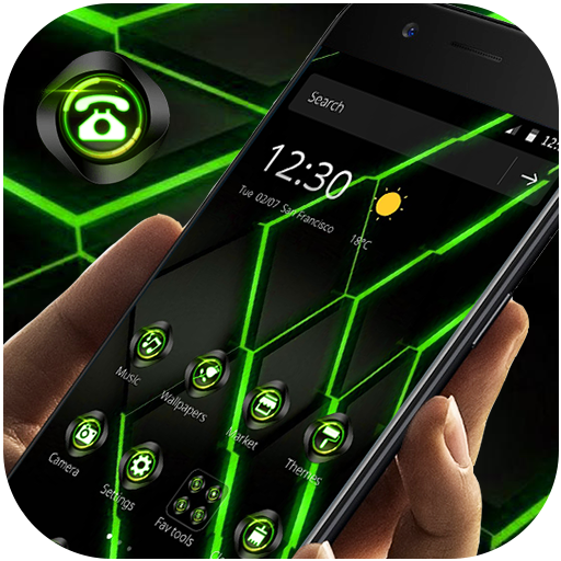 Green Neon Light Technology Theme icon
