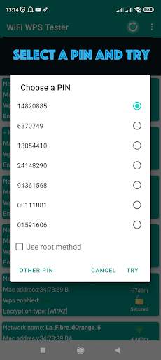 WIFI WPS TESTER ( no Root ) screenshot 5