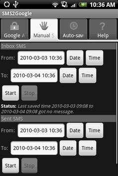SMS to Google Docs Archiver 2 تصوير الشاشة