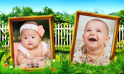 Awesome Double Photo Frame Garden Wale Application screenshot 14