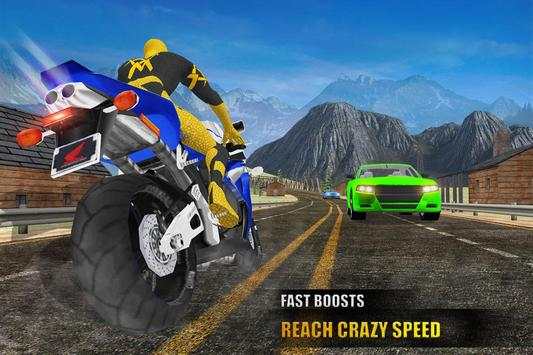 Super Hero Bike Endless Racing 3D screenshot 1