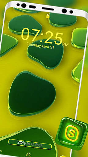 3D Green Gemstone Theme screenshot 3
