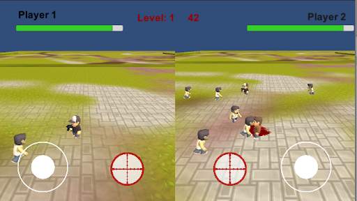 Two Player Guys and Zombie 3D screenshot 2